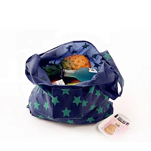 Custom Printing Design Reusable Promotional Reusable Grocery Bag Waterproof Polyester Foldable Shopping Bag
