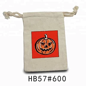 Wholesale Custom logo printed small 100% organic cotton muslin drawstring gift jewelry bag for sale