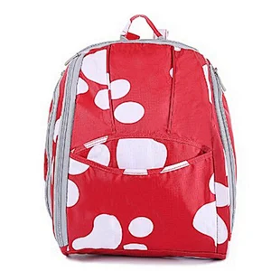 printed polyester diaper mammy backpack cotton duffle bag baby diaper nappy bag backpack with stroller straps