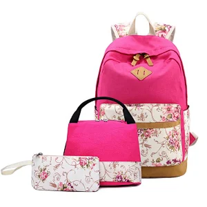 Latest Designs Girls Fashionable Good Quality Cute Backpack school Bags with lunch bag school bags set 3 in 1