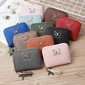 Cute Small Mini Wallet Holder Zip Coin Purse with Clutch Handbag Womens Gril