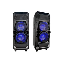 AMAZ Dual 6 inch Speaker Pair Amplifier Sound Box Subwoofer Stereo Hifi Home Theatre