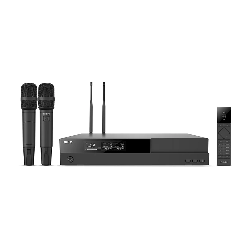 PHILIPS home karaoke audio system wireless mics with receiver professional audio speaker