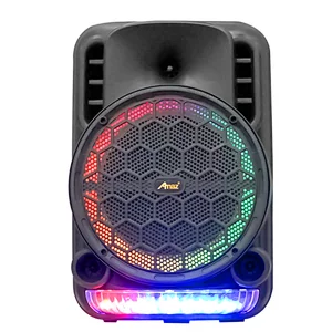 Temeisheng Newest Trolley Speaker 12 inch active party speaker with Circle Ring light