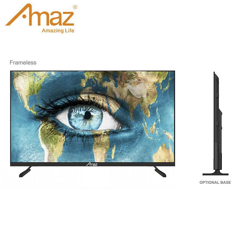 Amaz borderless cheap price android smart television 4k smart tv 50 55 inch