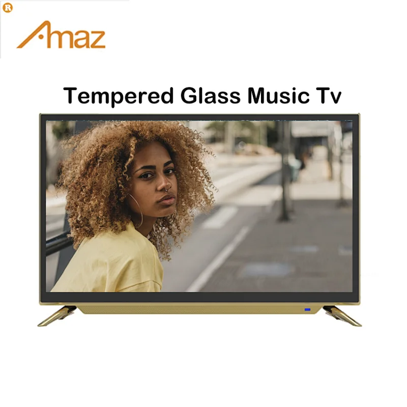 Factory direct Amaz 50 inch tempered glass tv customized LED smart 4k televisions