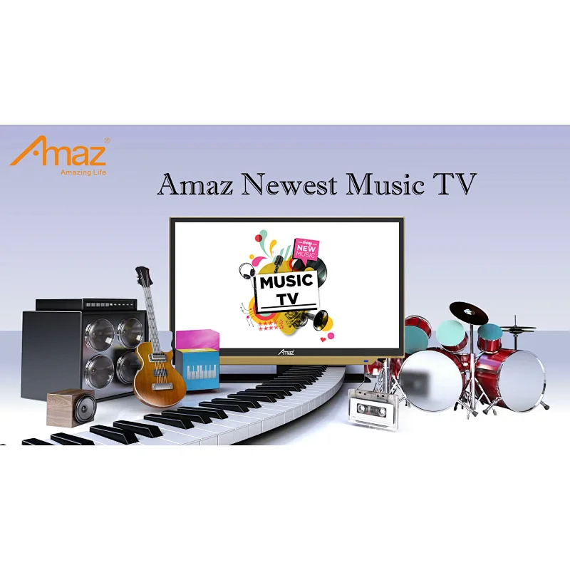 Factory direct Amaz 50 inch tempered glass tv customized LED smart 4k televisions