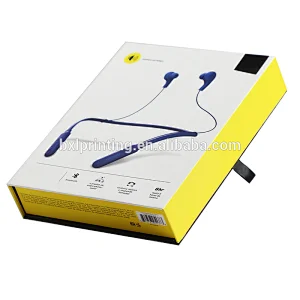 metallic golden 4C UV printing  lid and base cardboard deluxe handmade electronics box