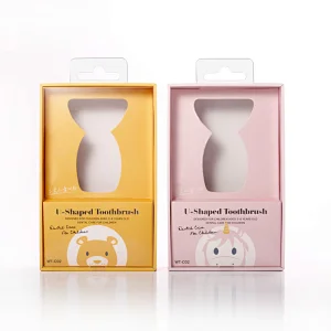 Cardboard material 300gsm C1S paper insert gift box with pvc window