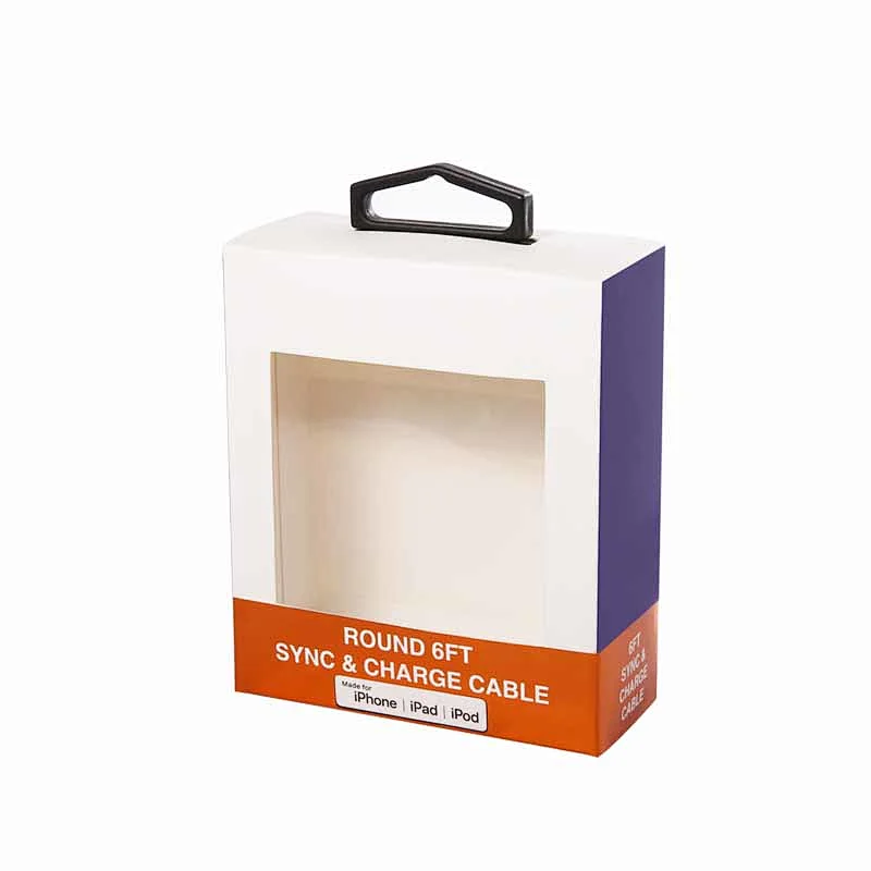 300gsm Coated 1 side Product packaging custom box with PVC or PET window