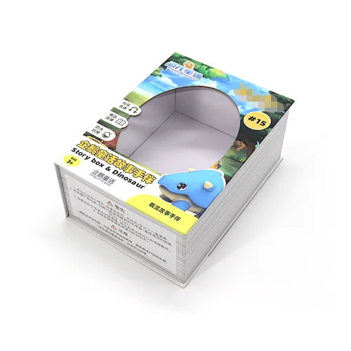 baby gift set transparent window paper book style packaging box with low moq