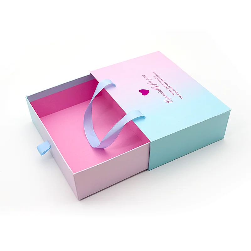 Unfoldable Luxury Custom Logo Clothing Swimwear Dress Lingerie Cardboard Packaging Drawer Gift Box
