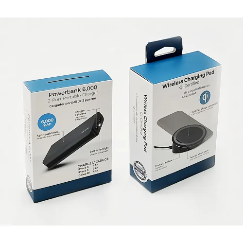 custom logo phone accessories packaging box TWS bluetooth power banks chargers speaker package box