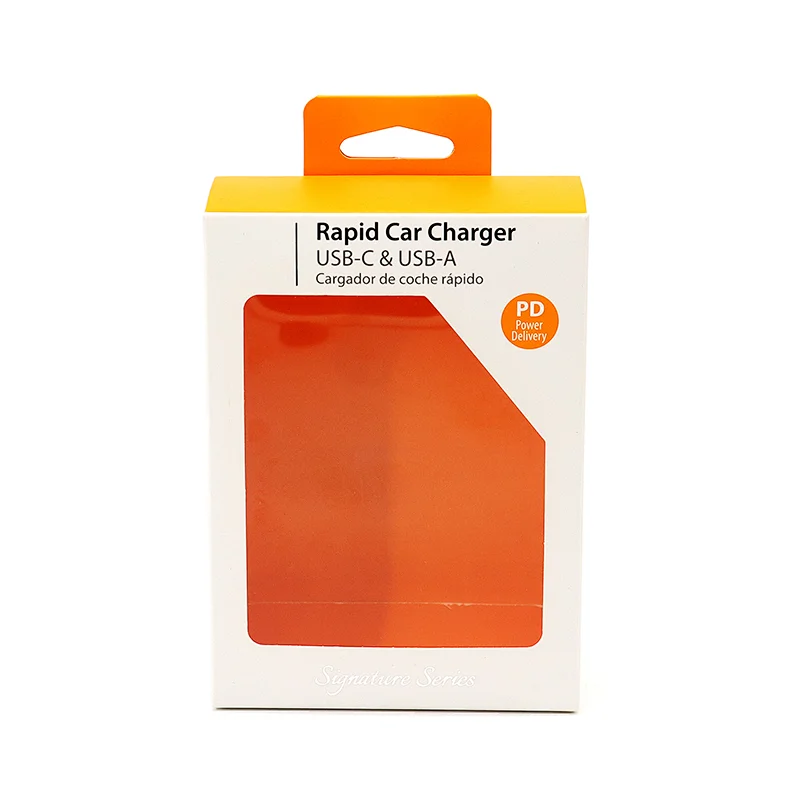 small computer accessories vintage clear paper packaging box with hanging