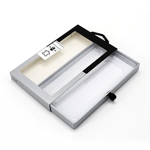 mobile phone case plastic hanger clear window gift box packaging for package