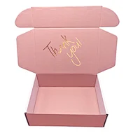 customize pink color and logo carton paper gift corrugated packaging boxes