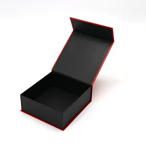 Black color custom paper box folding with magnet gift Packaging