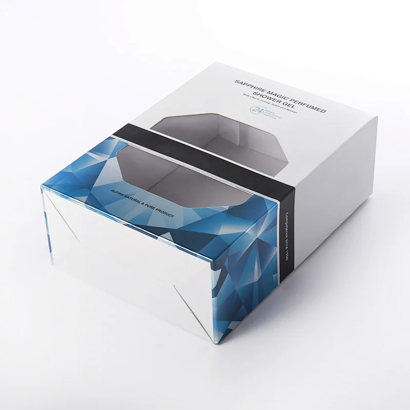 new design phone accessories paper package box clear window packaging box