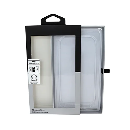 mobile phone case plastic hanger clear window gift box packaging for package