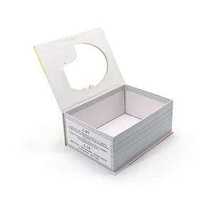 baby gift set transparent window paper book style packaging box with low moq