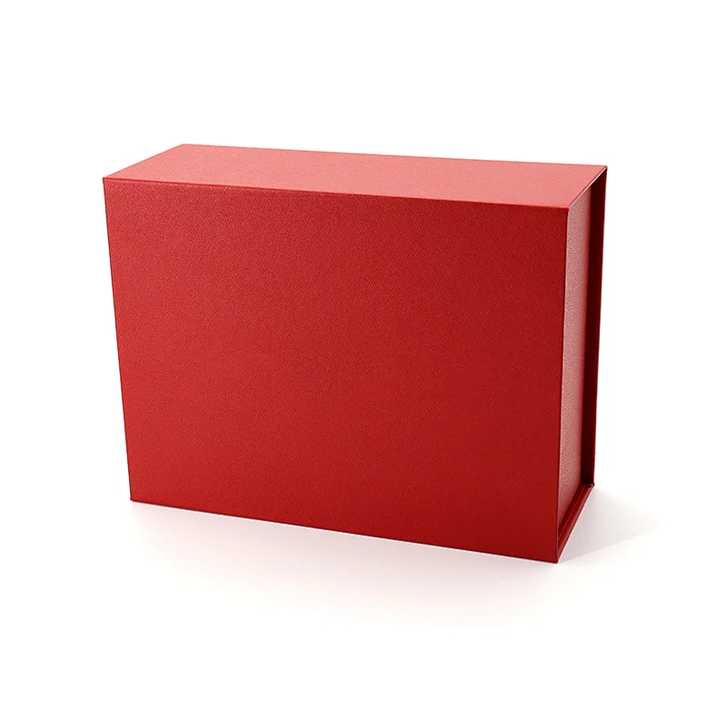 Wholesale Customised custom printed red big cardboard magnetic packaging with flap lid box