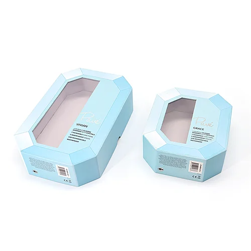 lid and base window jewelery cute gift packaging paper boxes with clear lid