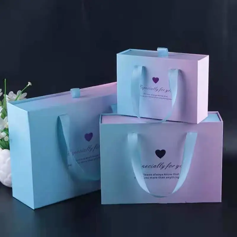 Unfoldable Luxury Custom Logo Clothing Swimwear Dress Lingerie Cardboard Packaging Drawer Gift Box