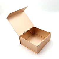 Custom luxury black jewelry paper boxes bronzing product gift box cardboard gift box packaging