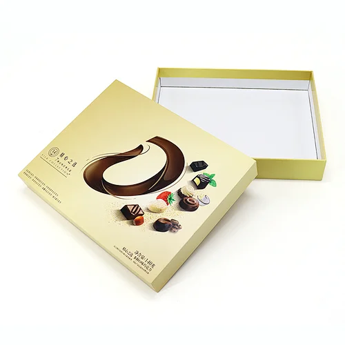 custom logo Luxury Recycled Friendly Paper lid and base chocolate paper packaging box