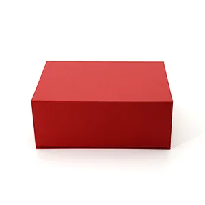 Wholesale Customised custom printed red big cardboard magnetic packaging with flap lid box