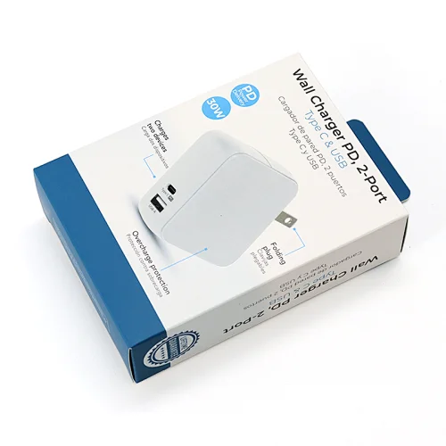 custom electronic device packaging box paper package box for mobile chargers