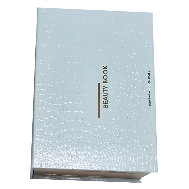 Hot sale foldable recycle rigid cardboard cosmetics packaging with silver stamping gift flap box