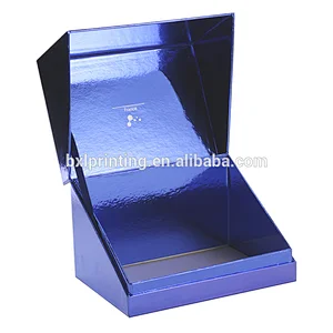 OEM factory Custom shinny silver paper printed logo handmade box for electronic packaging