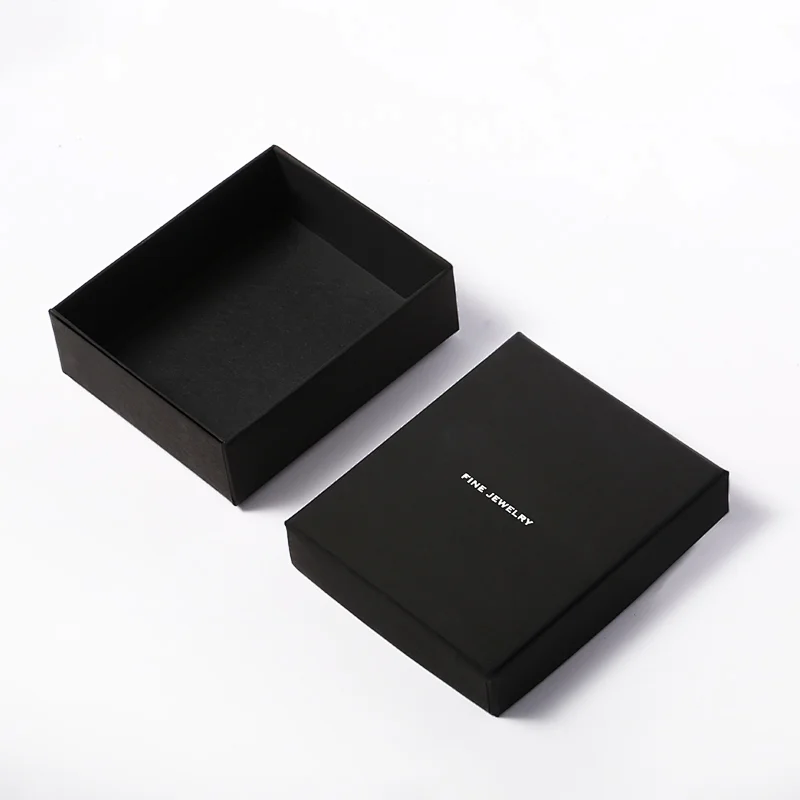 Custom logo square small cardboard paper gift packaging cosmetic jewellery box