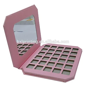 Boîte de palette de fard à paupières de maquillage de boîte de papier cadeau d'emballage de luxe de marque privée