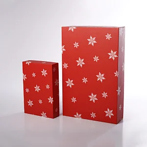 Hot sale high quality luxury printed packaging white paper cardboard Christmas drawer gift box