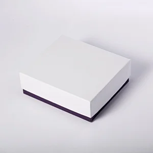 Small custom private logo printed black rigid paper packaging jewellery box