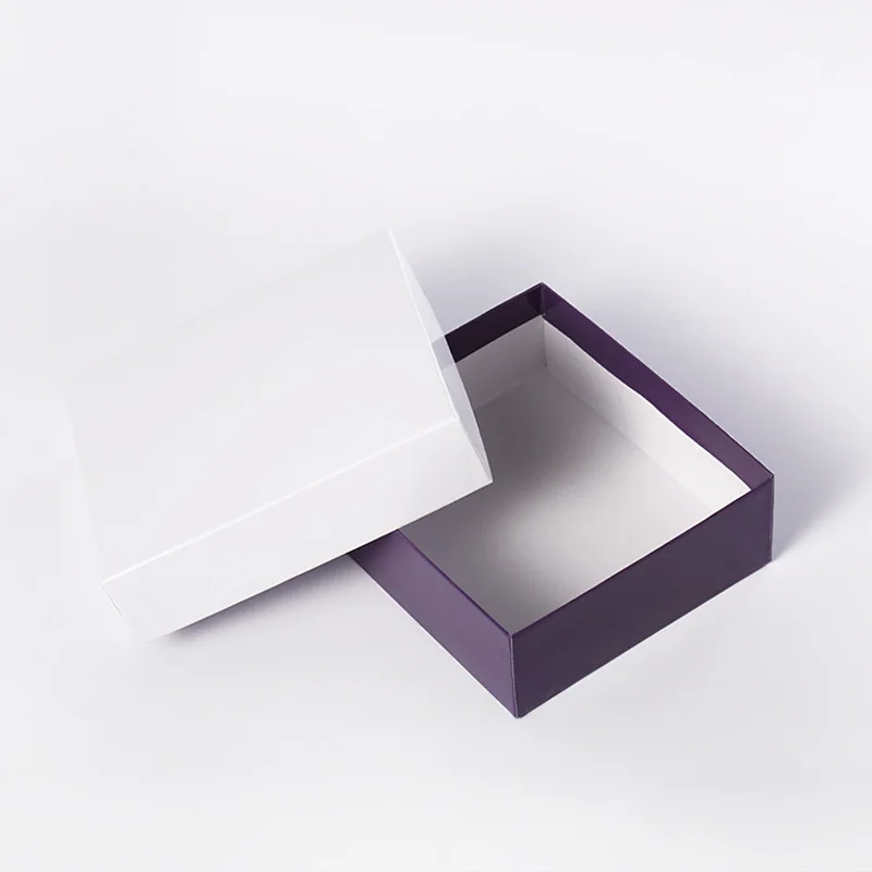Small custom private logo printed black rigid paper packaging jewellery box