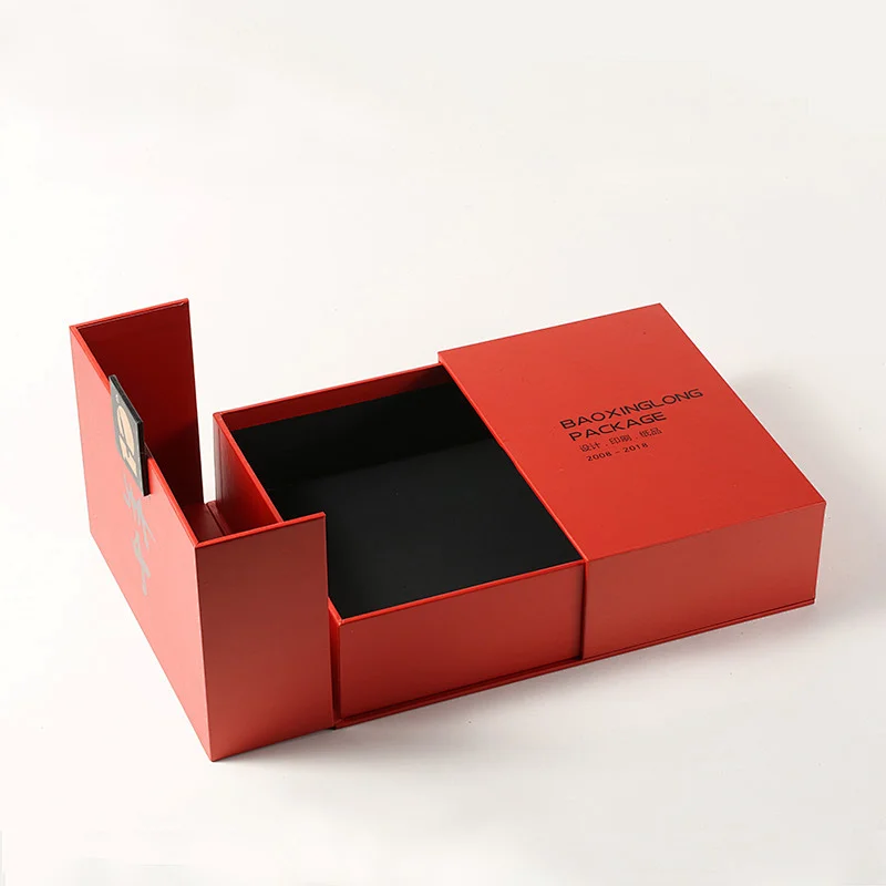 Custom high quality art paper color printed luxury packaging handmade 2 door collapsible gift box