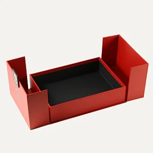 Custom high quality art paper color printed luxury packaging handmade 2 door collapsible gift box