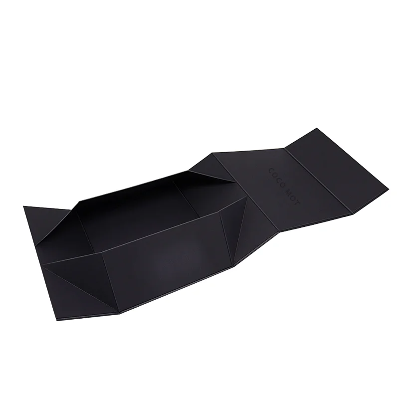 Luxury Wholesale Color Folding Packaging Magnetic Black Gift Boxes With Custom Logo Design Printed