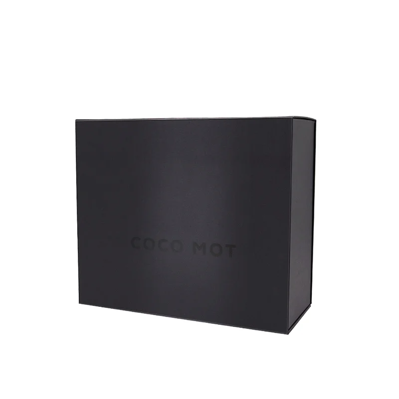 Luxury Wholesale Color Folding Packaging Magnetic Black Gift Boxes With Custom Logo Design Printed