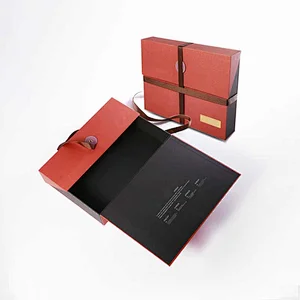 custom cheap elegant luxury square magnetic paper packaging gift boxes witn ribbon