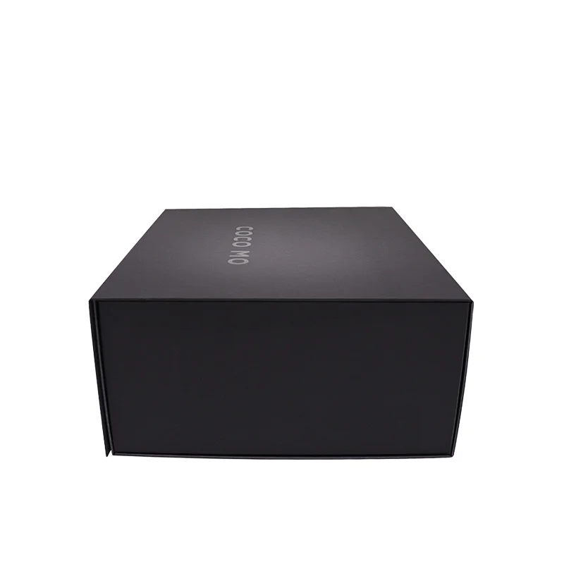 Luxury Wholesale Color Folding Packaging Magnetic Black Gift Boxes With Custom Logo Design Printed