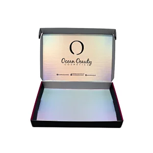 korean style beauty paper square luxury makeup gift packaging cosmeti box with insert