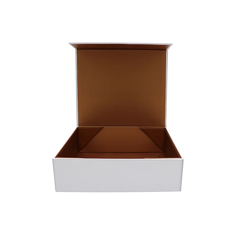 wholesale white paper gift foldable box,custom luxury magnatic folding box for packaging