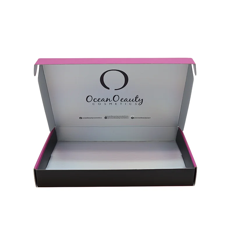 korean style beauty paper square luxury makeup gift packaging cosmeti box with insert