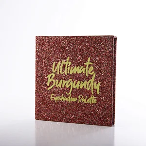 Hot sale metallic rose golden make up eyeshadow palette box color printing cosmetic eyeshadow palette package boxes