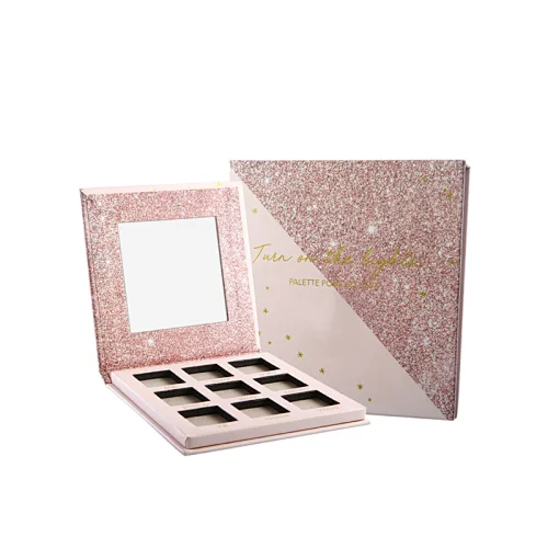 Wholesale Makeup Make Your Own Brand Metallic Glitter Custom Eyeshadow Palette