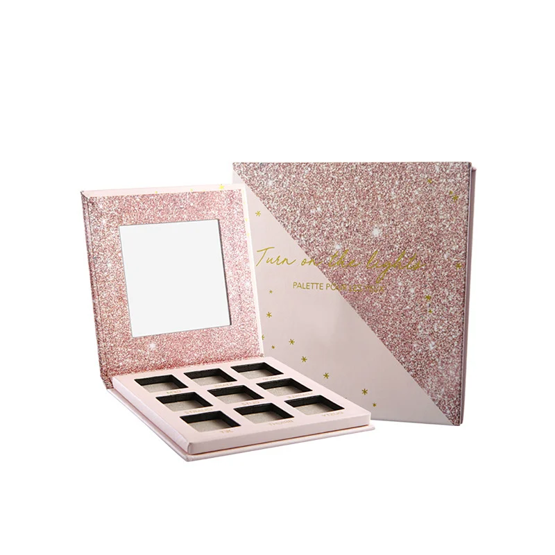 Wholesale Makeup Make Your Own Brand Metallic Glitter Custom Eyeshadow Palette